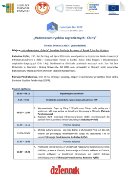 Vademecum rynk&oacute;w zagranicznych - Chiny