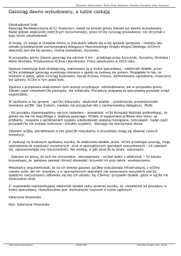 Gazociąg dawno wybudowany, a ludzie czekają