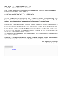 policja kujawsko-pomorska amator ogrodowych drzewek