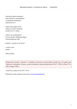 spleśniała sperma w słoiczku po cukrze — Gramofon