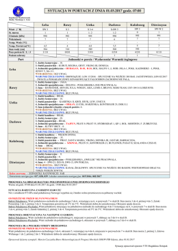 SYTUACJA W PORTACH Z DNIA 01.03.2017