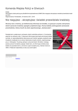 Generuj PDF - Komenda Miejska Policji w Gliwicach