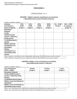 instrukcja 1 - Zakład Biotechnologii i Inżynierii Genetycznej