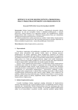 różnice w ocenie bezpieczeństwa środowiska pracy przez