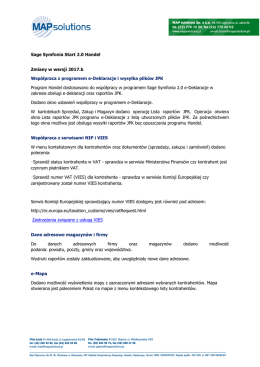 Szczeg&oacute;łowy opis zmian