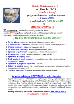 Plan drzwi otwartych