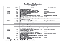 Rekolekcje Wielkopostne 2017 plan