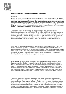 Muzyka Briana Tylera zabrzmi na Gali FMF