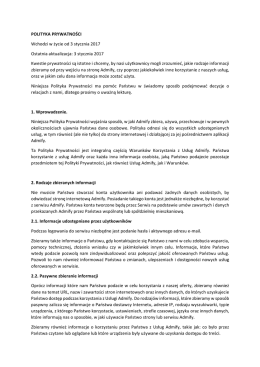 Polityka prywatności