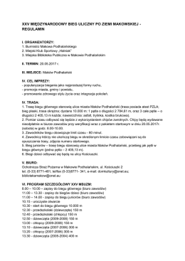 xxv międzynarodowy bieg uliczny po ziemi makowskiej