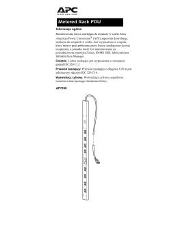 Switched Rack PDU Overview Sheet (AP7951)