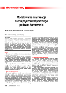 Modelowanie i symulacja ruchu pojazdu zabytkowego