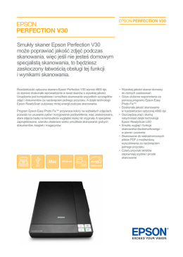 Smukły skaner Epson Perfection V30 może poprawiać jakość zdjęć
