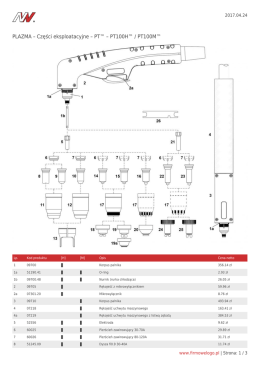 PLAZMA – Części eksploatacyjne – PT™ – PT100H™ / PT100M™
