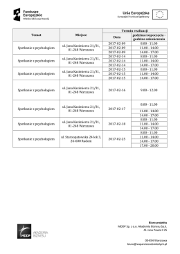 Spotkania z psychologiem