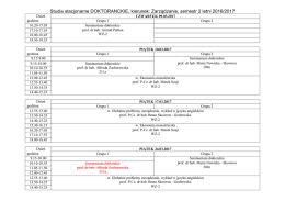 Studia stacjonarne DOKTORANCKIE, kierunek: Zarządzanie