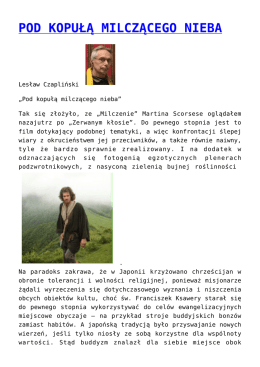 POD KOPUŁĄ MILCZĄCEGO NIEBA