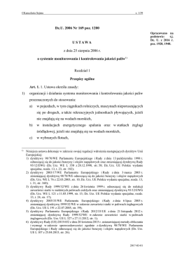 o systemie monitorowania i kontrolowania jakości paliw