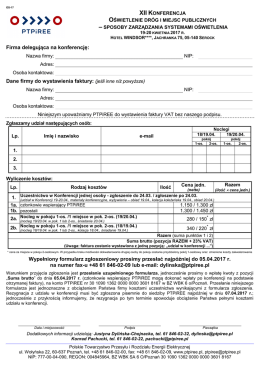 formularz zgłoszeniowy