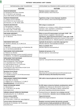 kultura kultura - Wrocławskie Centrum Seniora