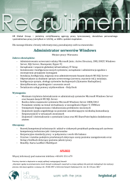 Administrator serwerów Windows