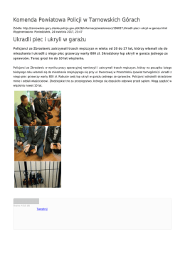 Generuj PDF - Komenda Powiatowa Policji w Tarnowskich G&oacute;rach