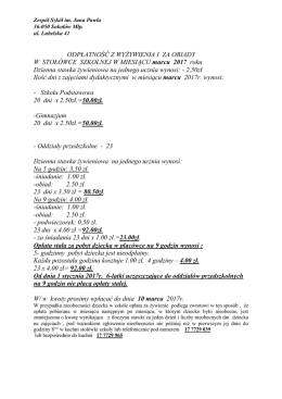 Odpłatność – Marzec 2017 - Zespół Szkół im. Jana Pawła II w