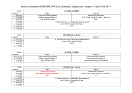 Studia stacjonarne DOKTORANCKIE, kierunek: Zarządzanie