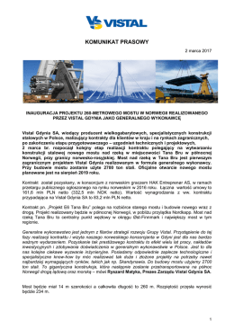 Więcej informacji - Vistal Gdynia S.A.