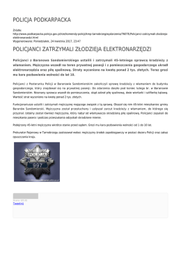 policja podkarpacka policjanci zatrzymali złodzieja elektronarzędzi