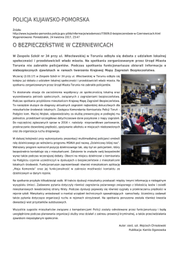 policja kujawsko-pomorska o bezpieczeństwie w czerniewicach