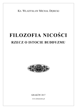 Filozofia nicości. Rzecz o istocie buddyzmu.