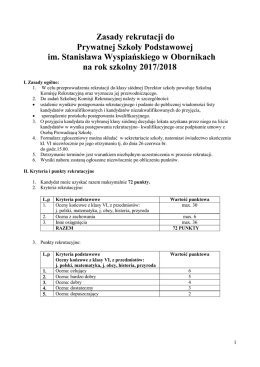 ZASADY REKRUTACJI - SPOS&Oacute;B PRZELICZANIA PUNKT&Oacute;W ()