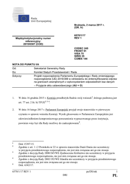 6570/1/17 REV 1 pa/DS/mk 1 DRI 1. W dniu 16 grudnia 2015 r