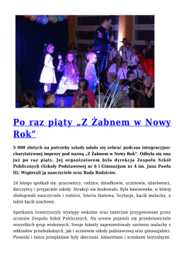 Po raz piąty &bdquo;Z Żabnem w Nowy Rok&rdquo;