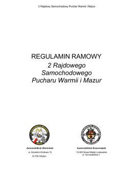 Regulamin Ramowy RSPWiM 2017