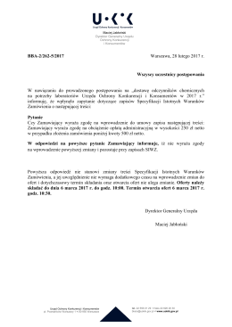 BBA-2/262-5/2017 Warszawa, 28 lutego 2017 r. Wszyscy