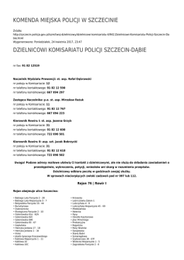 Generuj PDF - Komenda Miejska Policji w Szczecinie