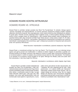 HOWARD ROARK KONTRA WITRUWIUSZ HOWARD ROARK Vs