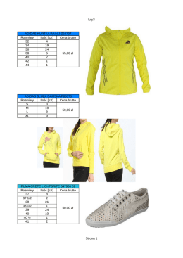 luty3 Strona 1 ADIDAS KURTKA RAIN J Z24737 Rozmiary Ilość [szt
