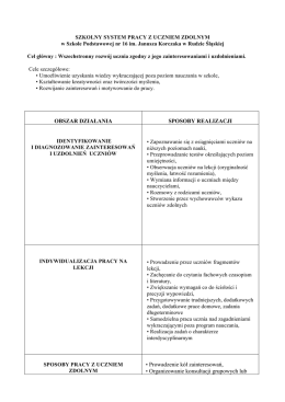 System pracy z uczniem zdolnym