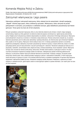 Generuj PDF - Komenda Miejska Policji w Zabrzu