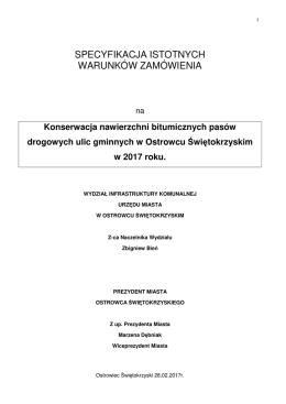 specyfikacja istotnych warunk&oacute;w zam&oacute;wienia