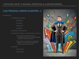Spotkanie 1 E-badania Pokochaj swoich kleintów