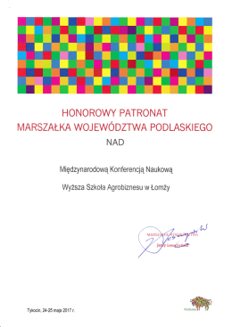 Patronat Marszałka Województwa Podlaskiego