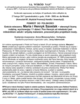 Goście wieczoru: Maria i Henryk Szostak
