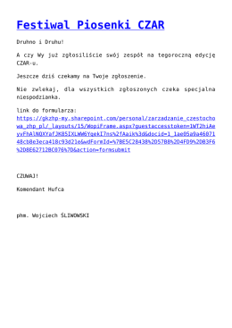 Festiwal Piosenki CZAR