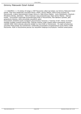 Gminny Makowski Dzień Kobiet