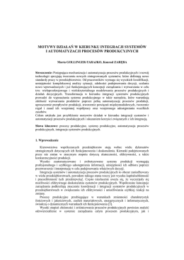 motywy działań w kierunku integracji system&oacute;w i