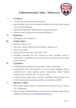 II Bieg Konstytucji 3 Maja - Klub Biegacza PIAST Międzyrzecz